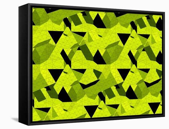 Spider Net Line Geometric Kaleidoscope-NesaCera-Framed Stretched Canvas