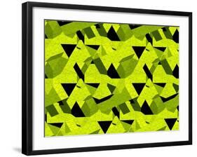 Spider Net Line Geometric Kaleidoscope-NesaCera-Framed Art Print