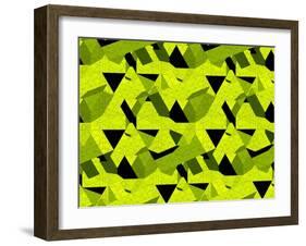 Spider Net Line Geometric Kaleidoscope-NesaCera-Framed Art Print