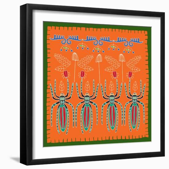 Spider, Peacock Spider-Belen Mena-Framed Giclee Print