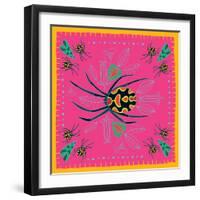 Spider, Pink Crab Spider-Belen Mena-Framed Giclee Print