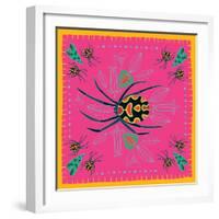 Spider, Pink Crab Spider-Belen Mena-Framed Giclee Print