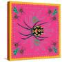 Spider, Pink Crab Spider-Belen Mena-Stretched Canvas