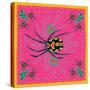 Spider, Pink Crab Spider-Belen Mena-Stretched Canvas