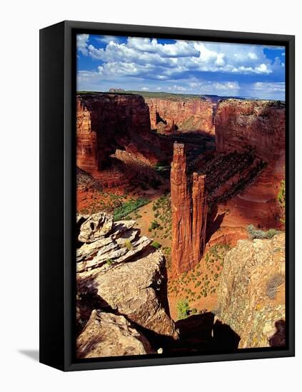 Spider Rock, Canyon De Chelly,Arizona-George Oze-Framed Stretched Canvas