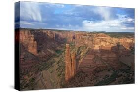 Spider Rock from Spider Rock Overlook, Canyon de Chelly National Monument, Arizona, USA-Peter Barritt-Stretched Canvas
