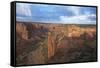 Spider Rock from Spider Rock Overlook, Canyon de Chelly National Monument, Arizona, USA-Peter Barritt-Framed Stretched Canvas