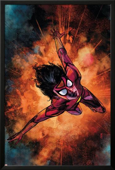 Spider-Woman No.3 Cover: Spider Woman-Alex Maleev-Lamina Framed Poster