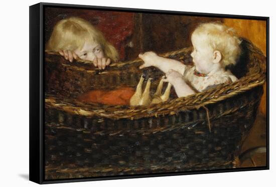 Spielende Kinder. 1891-Erik Theodor Werenskiold-Framed Stretched Canvas