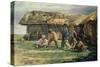 Spielende russische Dorfkinder. 1870-Wladimir J Makovskij-Stretched Canvas
