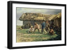 Spielende russische Dorfkinder. 1870-Wladimir J Makovskij-Framed Giclee Print