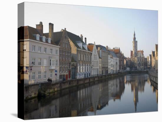 Spielgelrei Near Van Eyckplein, Looking East, Bruges, Belgium, Europe-White Gary-Stretched Canvas