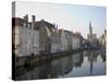 Spielgelrei Near Van Eyckplein, Looking East, Bruges, Belgium, Europe-White Gary-Stretched Canvas