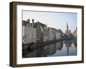 Spielgelrei Near Van Eyckplein, Looking East, Bruges, Belgium, Europe-White Gary-Framed Photographic Print