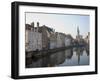 Spielgelrei Near Van Eyckplein, Looking East, Bruges, Belgium, Europe-White Gary-Framed Photographic Print