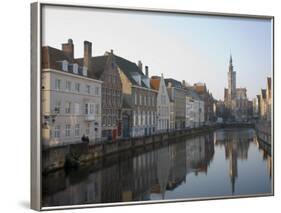 Spielgelrei Near Van Eyckplein, Looking East, Bruges, Belgium, Europe-White Gary-Framed Photographic Print