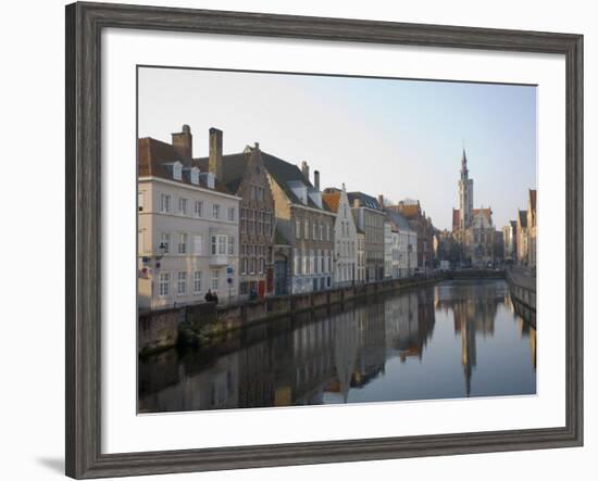 Spielgelrei Near Van Eyckplein, Looking East, Bruges, Belgium, Europe-White Gary-Framed Photographic Print