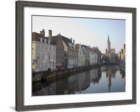 Spielgelrei Near Van Eyckplein, Looking East, Bruges, Belgium, Europe-White Gary-Framed Photographic Print