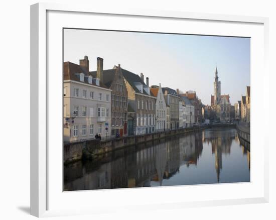 Spielgelrei Near Van Eyckplein, Looking East, Bruges, Belgium, Europe-White Gary-Framed Photographic Print