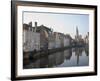 Spielgelrei Near Van Eyckplein, Looking East, Bruges, Belgium, Europe-White Gary-Framed Photographic Print