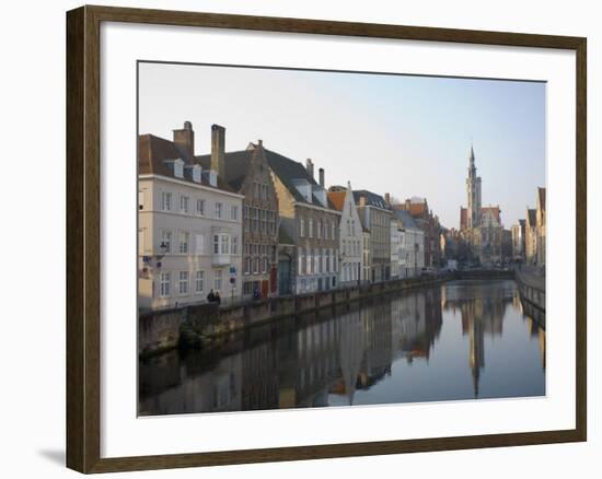 Spielgelrei Near Van Eyckplein, Looking East, Bruges, Belgium, Europe-White Gary-Framed Photographic Print