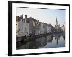 Spielgelrei Near Van Eyckplein, Looking East, Bruges, Belgium, Europe-White Gary-Framed Photographic Print