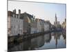 Spielgelrei Near Van Eyckplein, Looking East, Bruges, Belgium, Europe-White Gary-Mounted Photographic Print