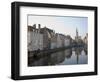 Spielgelrei Near Van Eyckplein, Looking East, Bruges, Belgium, Europe-White Gary-Framed Photographic Print