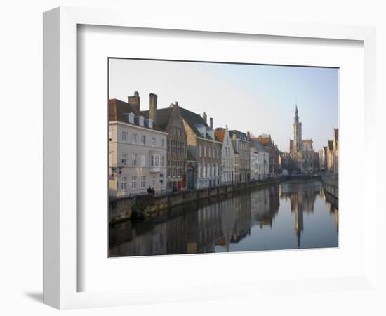 Spielgelrei Near Van Eyckplein, Looking East, Bruges, Belgium, Europe-White Gary-Framed Photographic Print