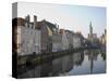 Spielgelrei Near Van Eyckplein, Looking East, Bruges, Belgium, Europe-White Gary-Stretched Canvas