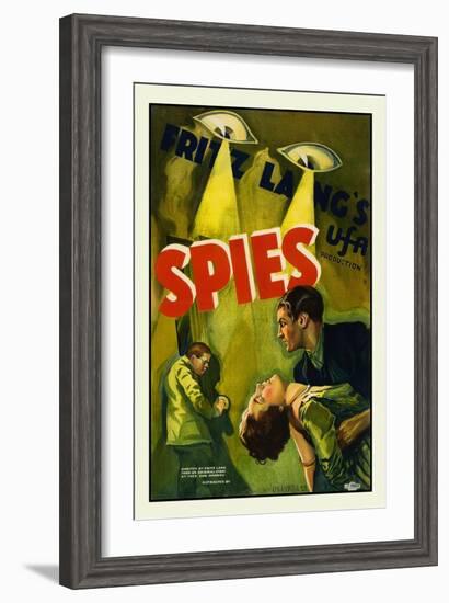 Spies-Fritz Lang-Framed Art Print