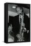 Spike Robinson Playing the Tenor Saxophone at the Bell, Codicote, Hertfordshire, 11 September 1986-Denis Williams-Framed Stretched Canvas