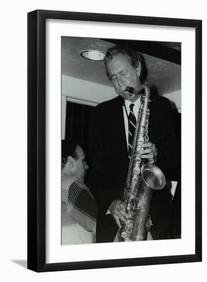 Spike Robinson Playing the Tenor Saxophone at the Bell, Codicote, Hertfordshire, 11 September 1986-Denis Williams-Framed Photographic Print