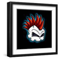 Spike Skull-Andrea Buenfil-Framed Art Print