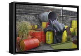 Spillage-Banksy-Framed Stretched Canvas