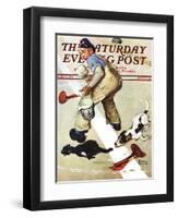 "Spilled Paint" Saturday Evening Post Cover, October 2,1937-Norman Rockwell-Framed Giclee Print