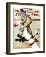 "Spilled Paint" Saturday Evening Post Cover, October 2,1937-Norman Rockwell-Framed Giclee Print