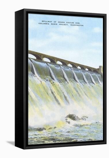 Spillway, Grand Coulee Dam, Washington-null-Framed Stretched Canvas