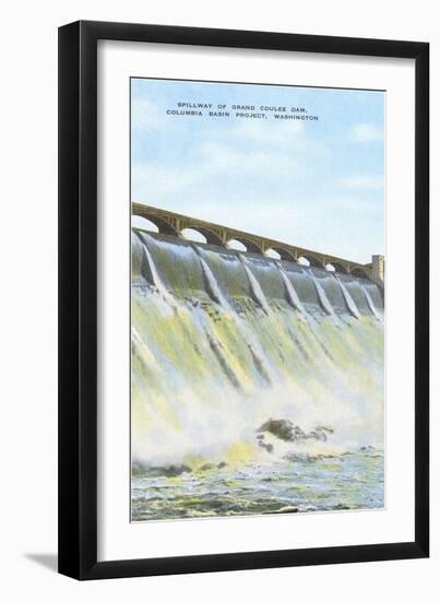 Spillway, Grand Coulee Dam, Washington-null-Framed Art Print