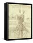 Spinal Column Study-Leonardo da Vinci-Framed Stretched Canvas