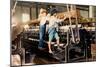 Spindle Boys in Georgia Cotton Mill C. 1909 (Coloured Photo)-Lewis Wickes Hine-Mounted Giclee Print