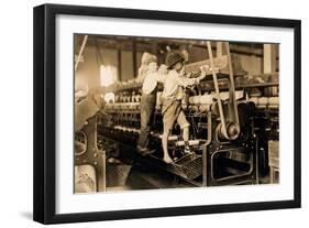 Spindle Boys in Georgia Cotton Mill C. 1909 (Photo)-Lewis Wickes Hine-Framed Giclee Print