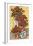 Spindle Shelf Geraniums-Paul Brent-Framed Art Print