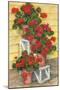 Spindle Shelf Geraniums-Paul Brent-Mounted Art Print