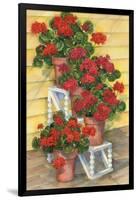 Spindle Shelf Geraniums-Paul Brent-Framed Art Print