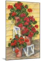 Spindle Shelf Geraniums-Paul Brent-Mounted Art Print