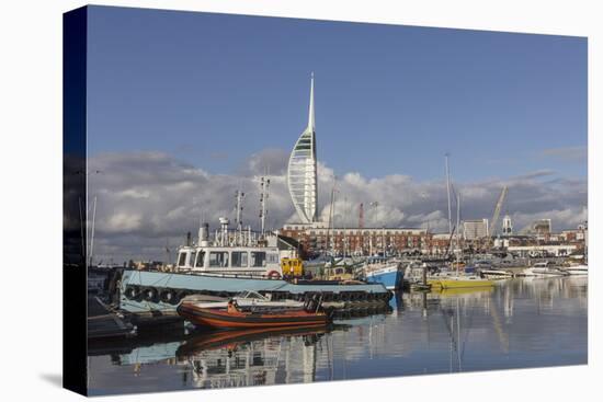 Spinnaker Tower and Camber Docks, Portsmouth, Hampshire, England, United Kingdom, Europe-Jean Brooks-Stretched Canvas