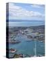 Spinnaker Tower and Gunwharf Quays, Portsmouth, Looking Towards Solent and Isle of Wight, England-Peter Barritt-Stretched Canvas