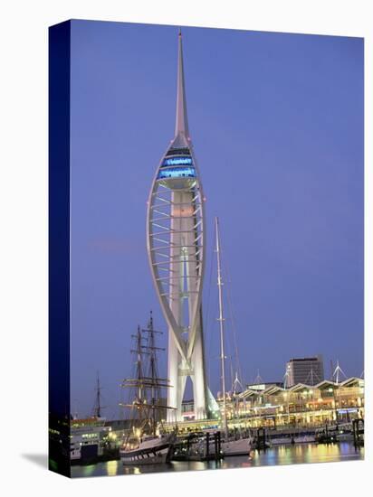 Spinnaker Tower at Twilight, Gunwharf Quays, Portsmouth, Hampshire, England, United Kingdom, Europe-Jean Brooks-Stretched Canvas