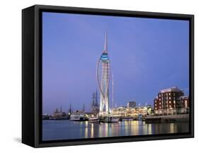 Spinnaker Tower at Twilight, Gunwharf Quays, Portsmouth, Hampshire, England, United Kingdom-Jean Brooks-Framed Stretched Canvas